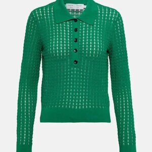 Proenza Schouler White Label Green Polo Top, SM